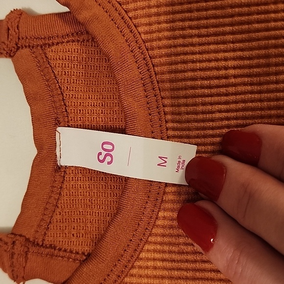 Orange Ribbed Tank - Picture 2 of 2